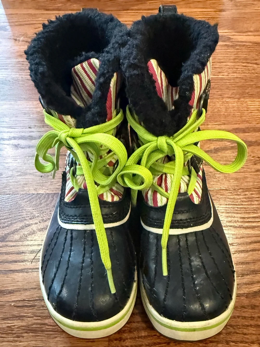 Sorel Tivoli Striped Winter Boots Sz 1